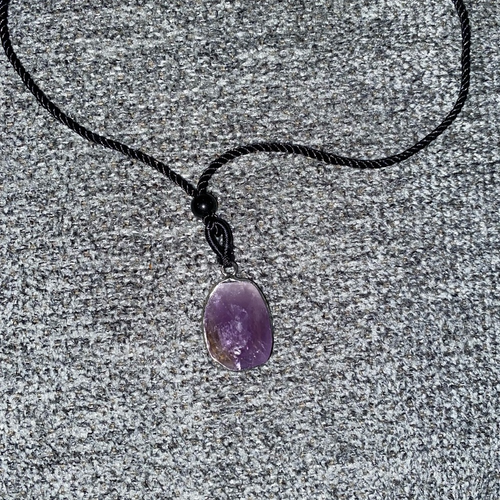Amethyst Cord Necklace